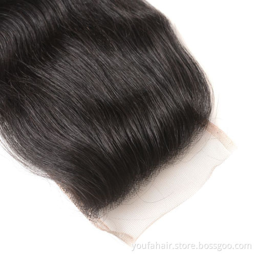 12A Brazilian Virgin Human Hair Vendor 3 Bundles with HD Lace Frontal Mink Remy Cuticle Aligned Hair Bundles and Closure Set
